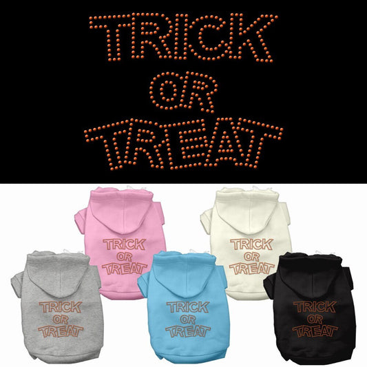 Halloween Pet Dog & Cat Hoodie Rhinestone, "Trick Or Treat"-0