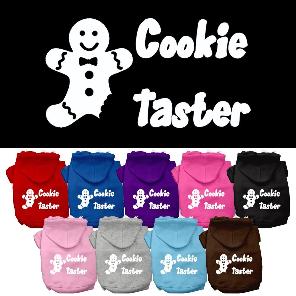 Christmas Pet Dog & Cat Hoodie Screen Printed, "Cookie Taster"-0