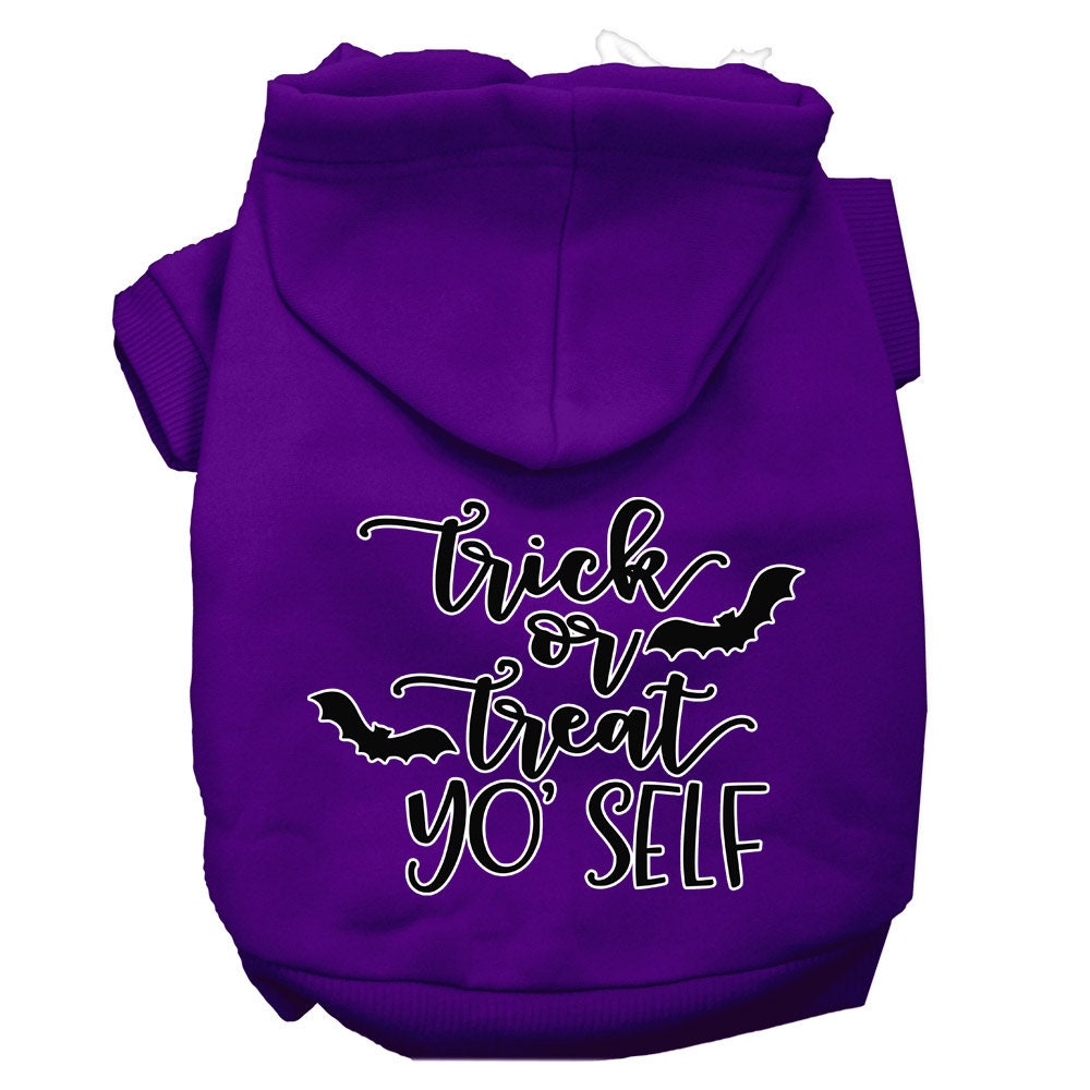 Halloween Pet, Dog & Cat Hoodie Screen Printed, "Trick Or Treat Yo' Self"-10