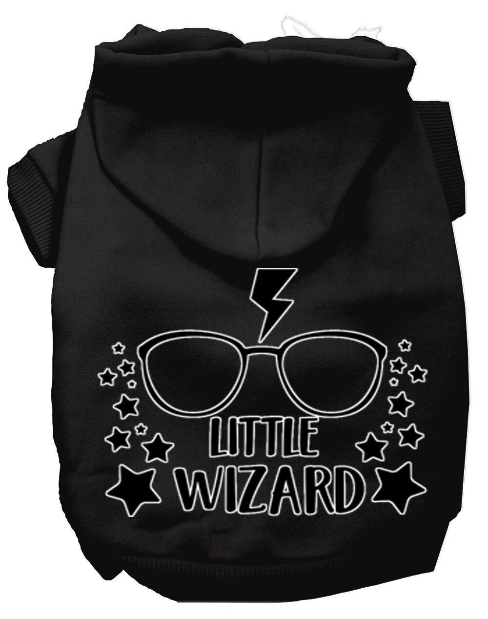 Pet Dog & Cat Hoodie Screen Printed, "Little Wizard"-5