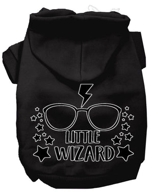 Pet Dog & Cat Hoodie Screen Printed, "Little Wizard"-5