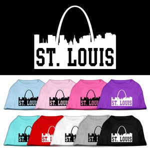 Pet Dog & Cat Shirt Screen Printed, "St. Louis Skyline"-0