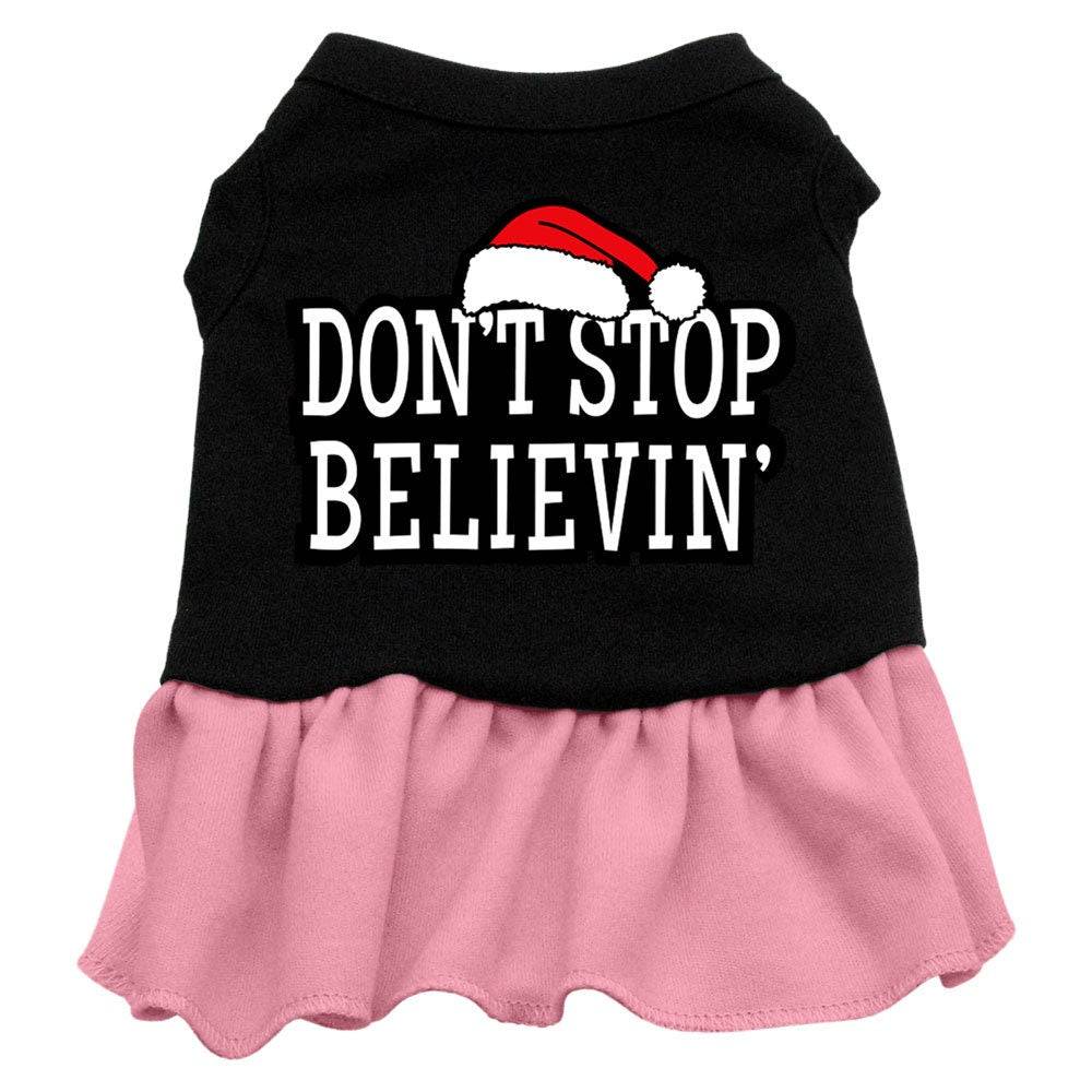 Christmas Pet Dog & Cat Dress Screen Printed, "Don't Stop Believin"-2