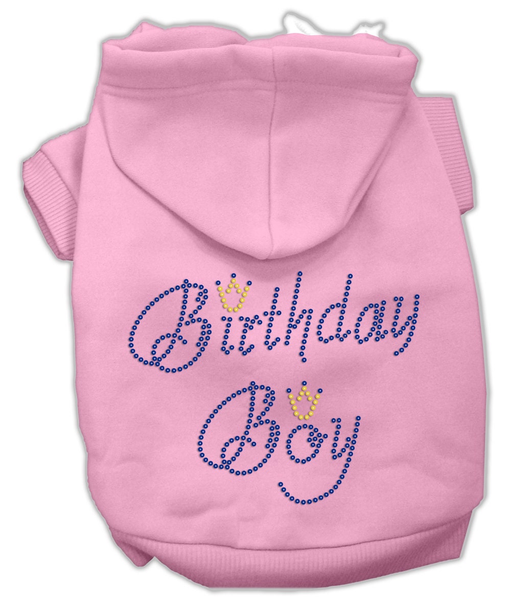 Birthday Pet Dog & Cat Hoodie Rhinestone, "Birthday Boy"-6