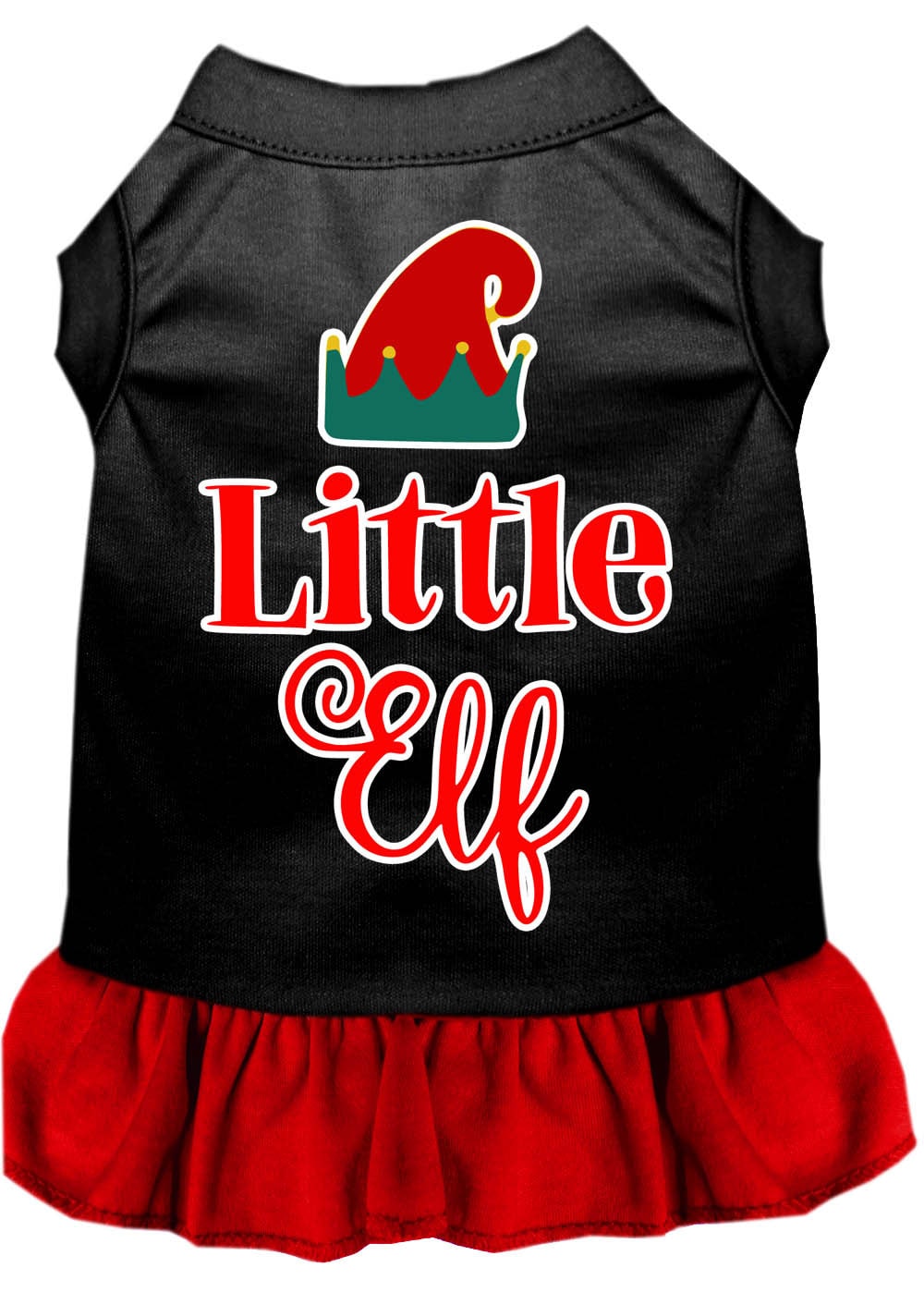 Christmas Pet Dog & Cat Dress Screen Printed, "Little Elf"-10