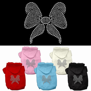 Christmas Pet Dog & Cat Hoodie Rhinestone, "Bow"-0