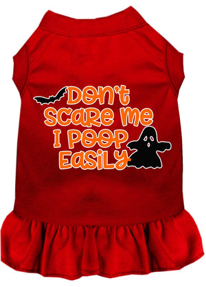 Halloween Pet Dog & Cat Dress Screen Printed, "Don't Scare Me, I Poop Easily"-4