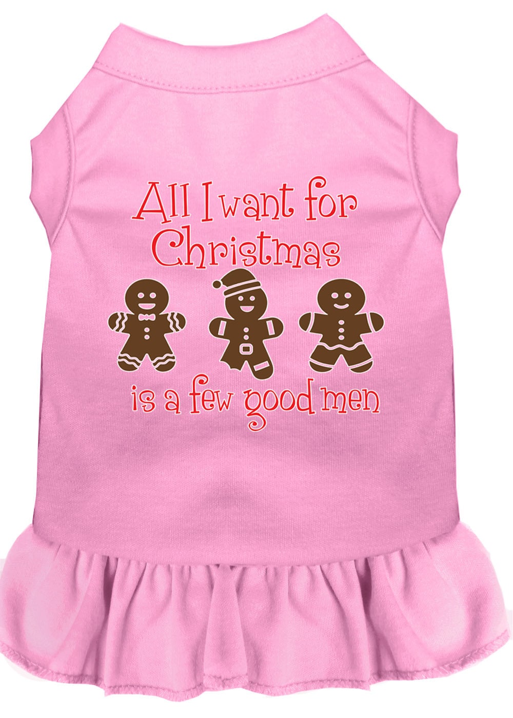 Christmas Pet Dog & Cat Dress Screen Printed, "All I Want For Christmas Is A Few Good Men"-6