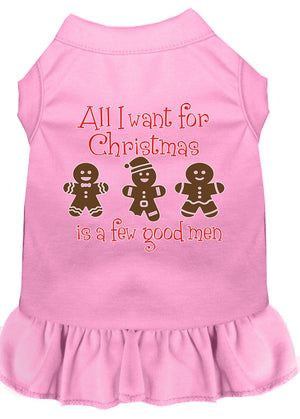 Christmas Pet Dog & Cat Dress Screen Printed, "All I Want For Christmas Is A Few Good Men"-6