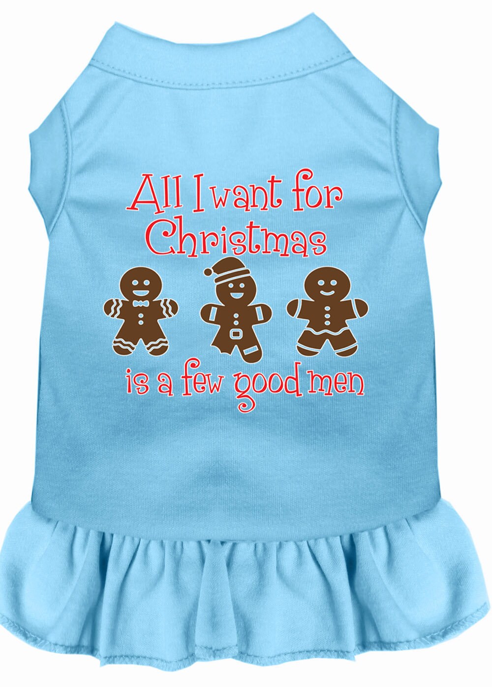 Christmas Pet Dog & Cat Dress Screen Printed, "All I Want For Christmas Is A Few Good Men"-5