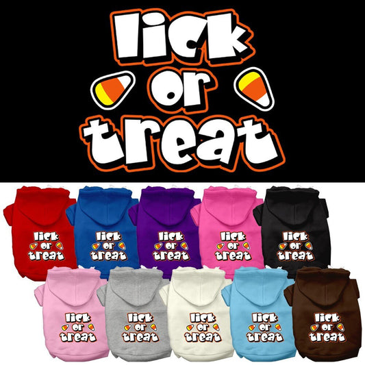 Halloween Pet, Dog & Cat Hoodie Screen Printed, "Lick or Treat"-0