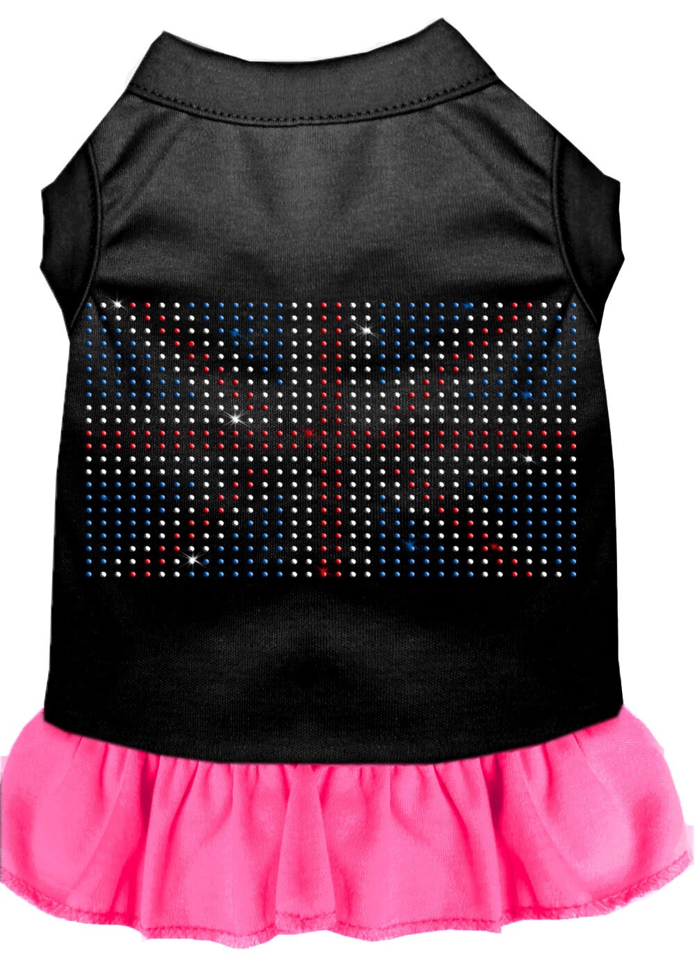 Pet Dog & Cat Dress Rhinestone, "British Flag"-4