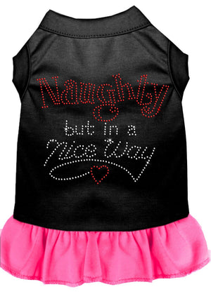 Christmas Pet Dog & Cat Dress Rhinestone, "Naughty But In A Nice Way"-9