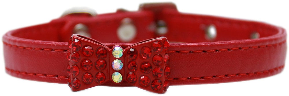 Dog, Puppy & Pet Fashion Collar, "Bow-Dacious Crystal"-4