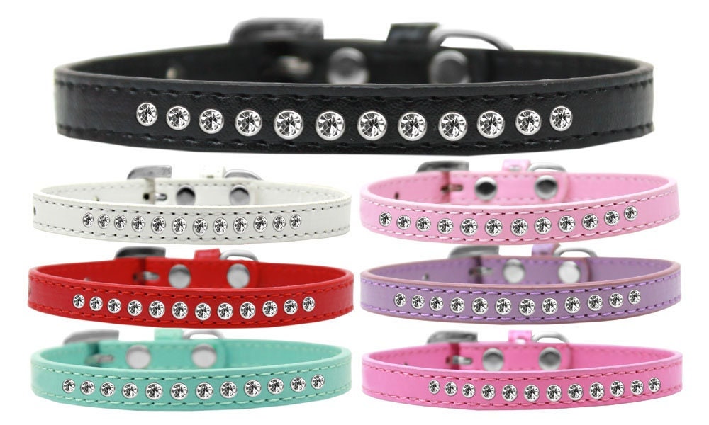 Dog, Puppy & Pet Fashion Collar, "Clear Crystal"-0