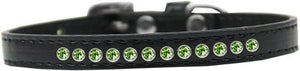 Dog, Puppy & Pet Fashion Collar, "Lime Green Crystal Rimsets"-4