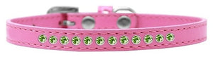 Dog, Puppy & Pet Fashion Collar, "Lime Green Crystal Rimsets"-5