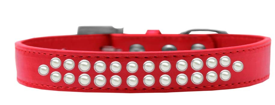 Dog, Puppy & Pet Fashion  Collar, "Two Row Pearl Rimsets"-7