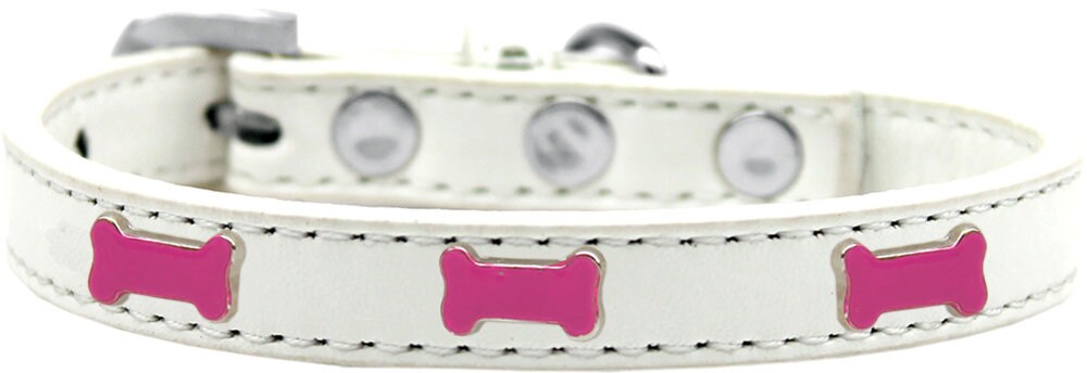 Dog, Puppy & Pet Widget Fashion Collar, "Pink Bone"-2