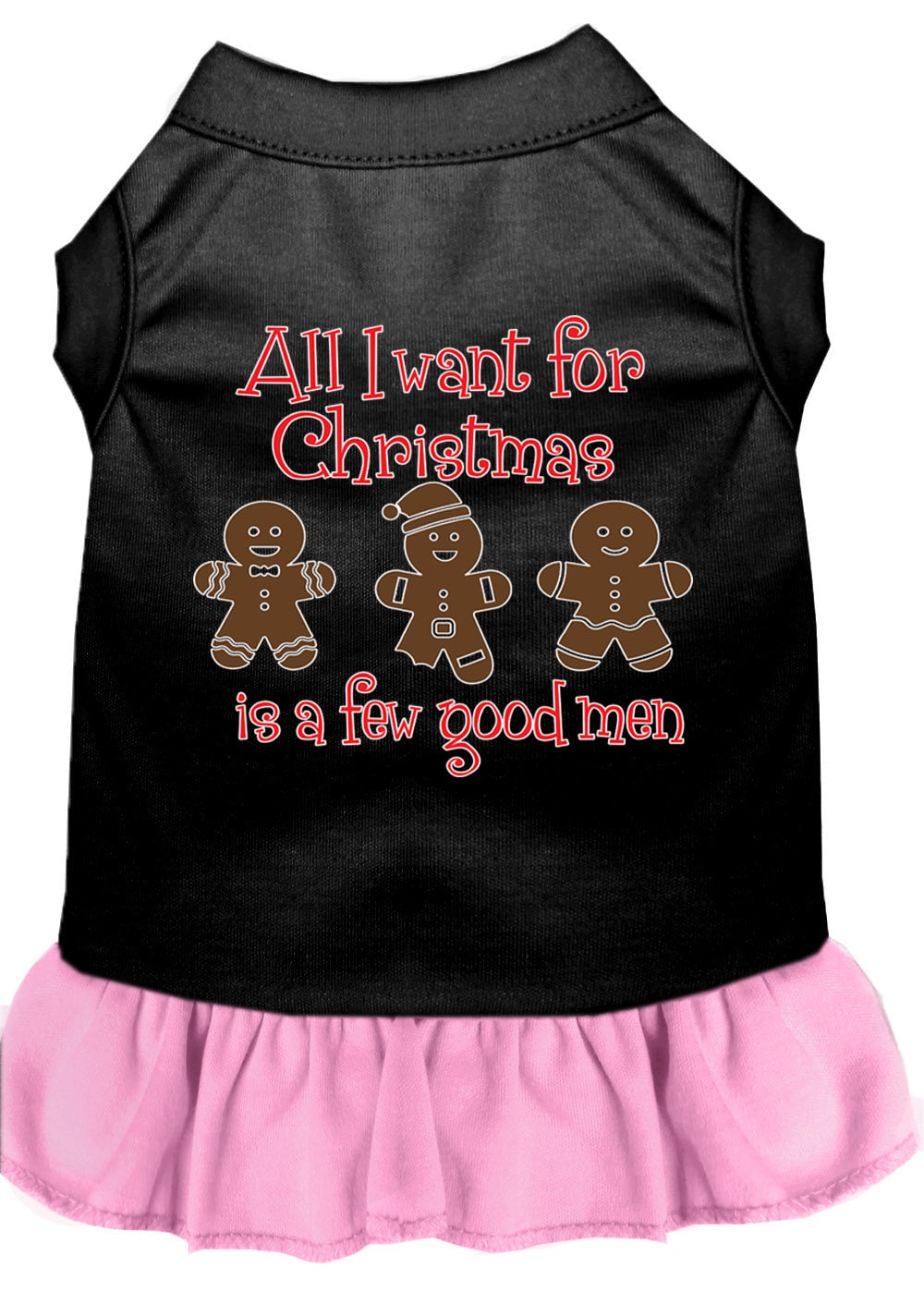 Christmas Pet Dog & Cat Dress Screen Printed, "All I Want For Christmas Is A Few Good Men"-8