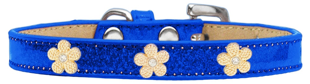 Dog, Puppy & Pet Widget Ice Cream Collar, "Gold Flower"-6