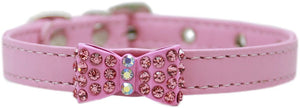 Dog, Puppy & Pet Fashion Collar, "Bow-Dacious Crystal"-2