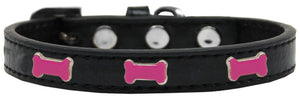 Dog, Puppy & Pet Widget Fashion Collar, "Pink Bone"-3