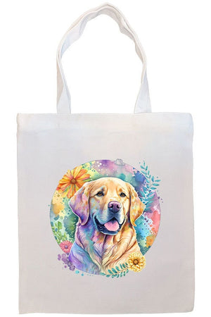 Canvas Tote Bag, Zippered With Handles & Inner Pocket, "Labrador"-2