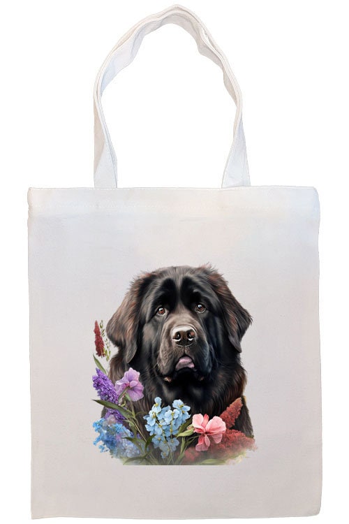 Canvas Tote Bag, Zippered With Handles & Inner Pocket, "Newfoundland"-4