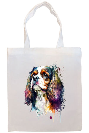 Canvas Tote Bag, Zippered with Inner Pocket, "Cavalier King Charles Spaniel"-4