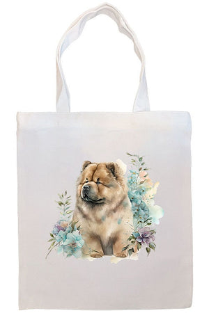 Canvas Tote Bag, Zippered With Handles & Inner Pocket, "Chow Chow"-4