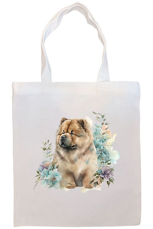 Canvas Tote Bag, Zippered With Handles & Inner Pocket, "Chow Chow"-4