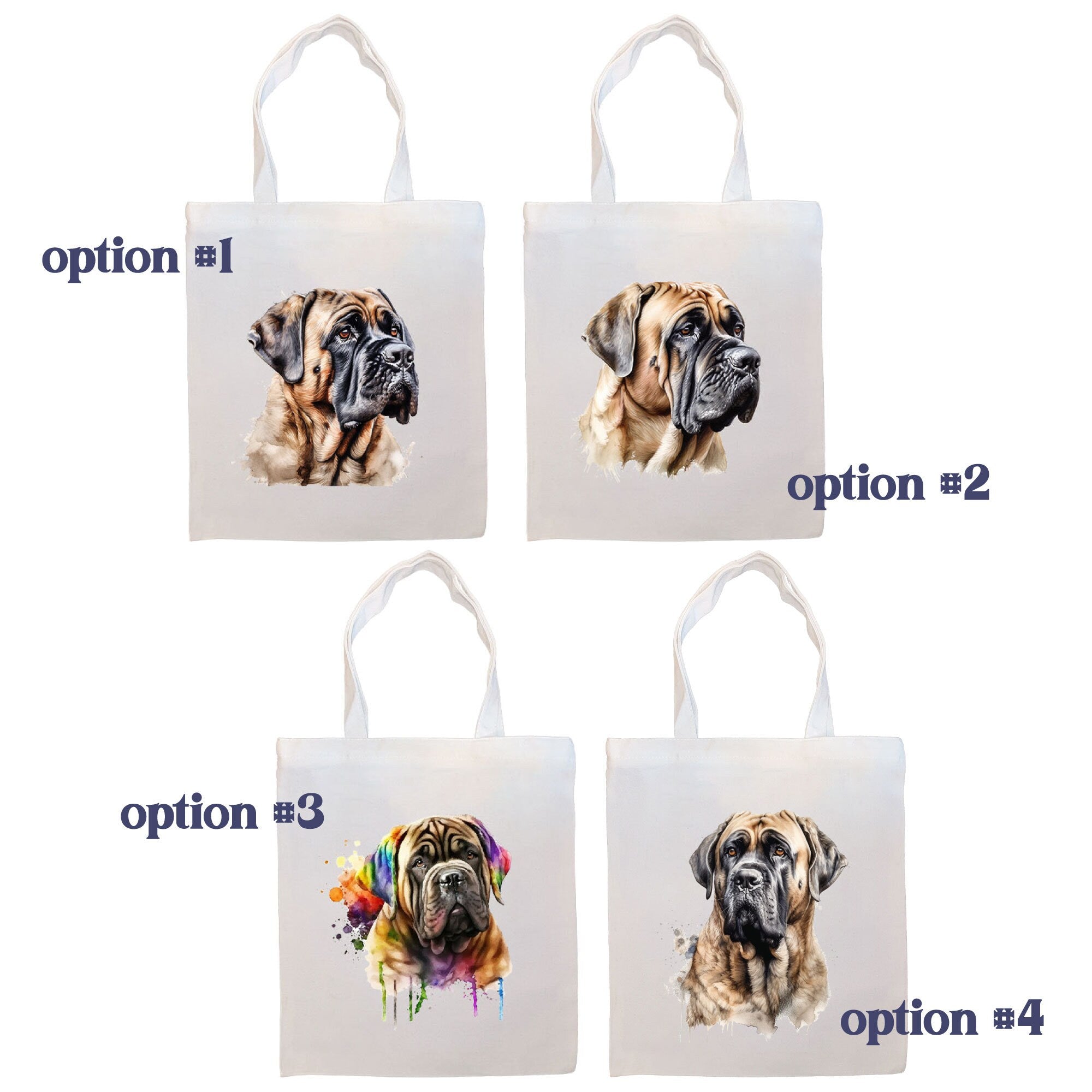 Canvas Tote Bag, Zippered With Handles & Inner Pocket, "Mastiff"-1