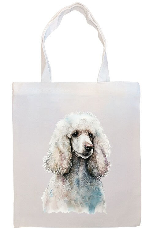 Canvas Tote Bag, Zippered With Handles & Inner Pocket, "Toy Poodle"-2