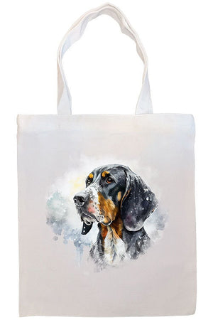 Canvas Tote Bag, Zippered With Handles & Inner Pocket, "Coonhound"-2