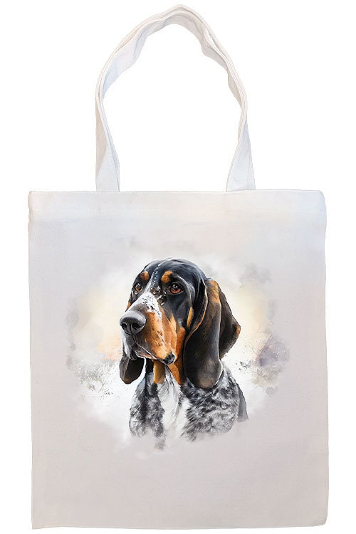 Canvas Tote Bag, Zippered With Handles & Inner Pocket, "Coonhound"-3