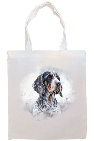 Canvas Tote Bag, Zippered With Handles & Inner Pocket, "Coonhound"-4