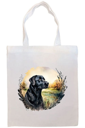 Canvas Tote Bag, Zippered With Handles & Inner Pocket, "Labrador"-4