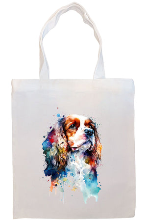 Canvas Tote Bag, Zippered with Inner Pocket, "Cavalier King Charles Spaniel"-2