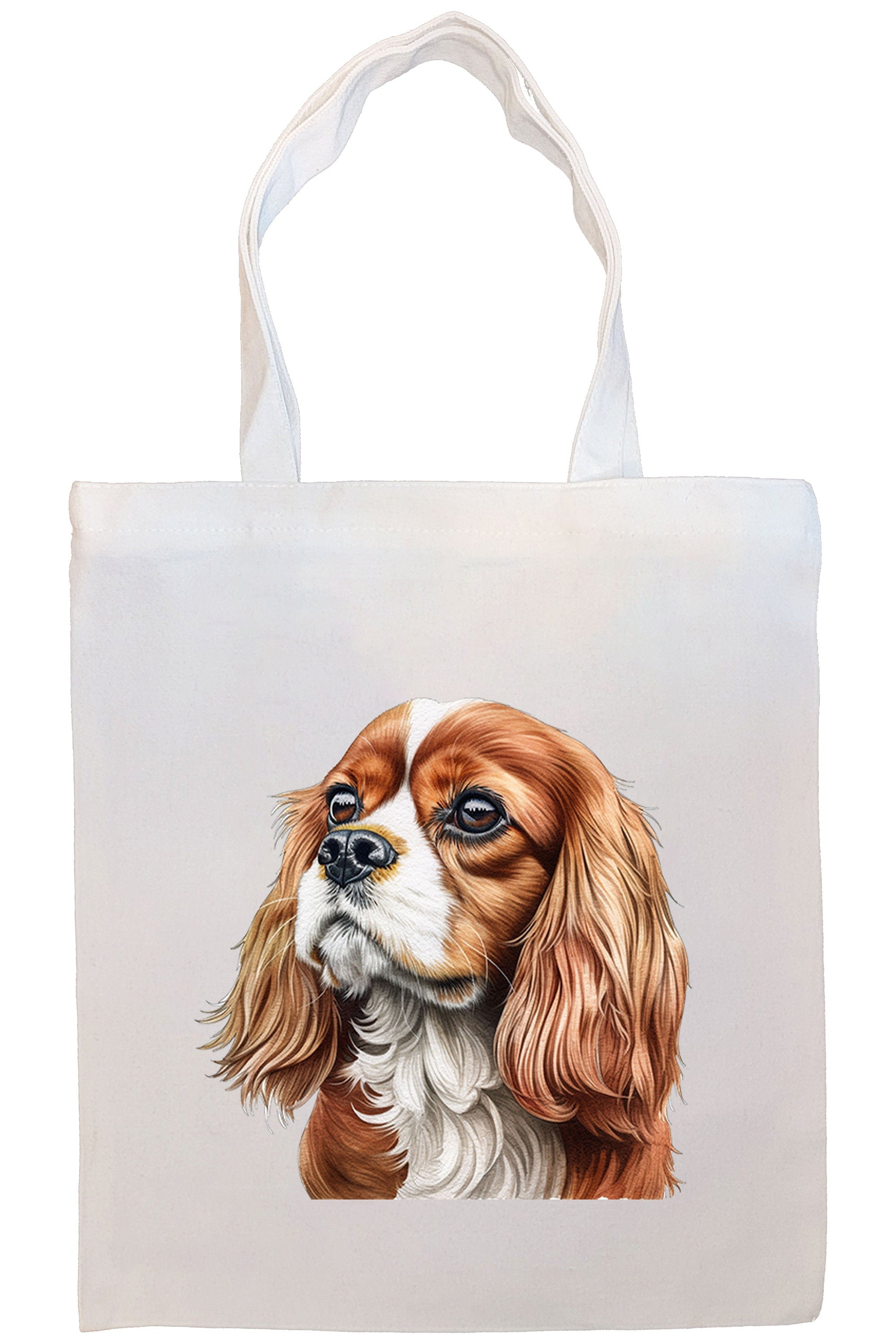 Canvas Tote Bag, Zippered with Inner Pocket, "Cavalier King Charles Spaniel"-3