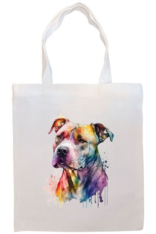 Canvas Tote Bag, Zippered With Handles & Inner Pocket, "Pit Bull"-2