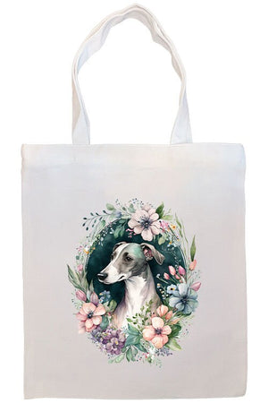 Canvas Tote Bag, Zippered With Handles & Inner Pocket, "Whippet"-2