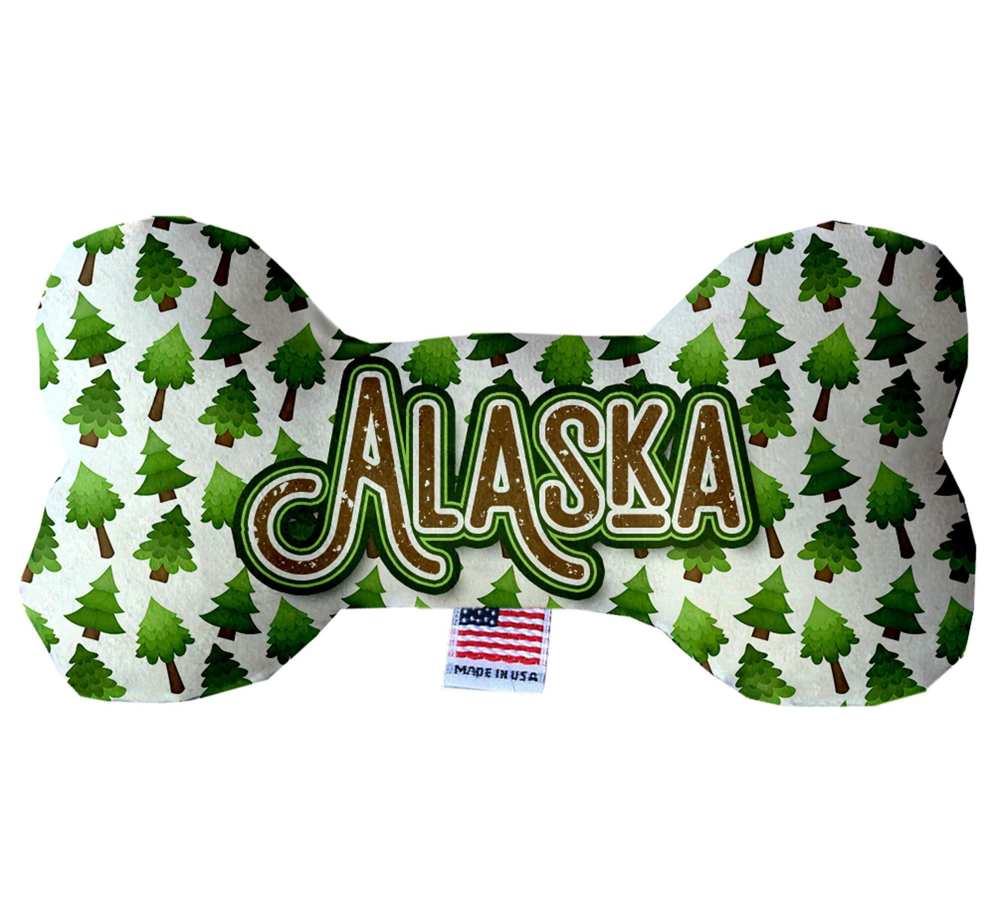 Pet & Dog Plush Bone Toys, "Alaskan Mountains" (Set 2 of 2 Alaska State Toy Options, available in different pattern options!)-4