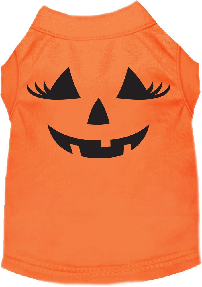 Halloween Pet Dog & Cat Shirt Screen Printed, "Pumpkin Face Her Costume"-2