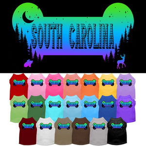 Pet Dog & Cat Screen Printed Shirt for Small to Medium Pets (Sizes XS-XL), "South Carolina Mountain Shades"-0