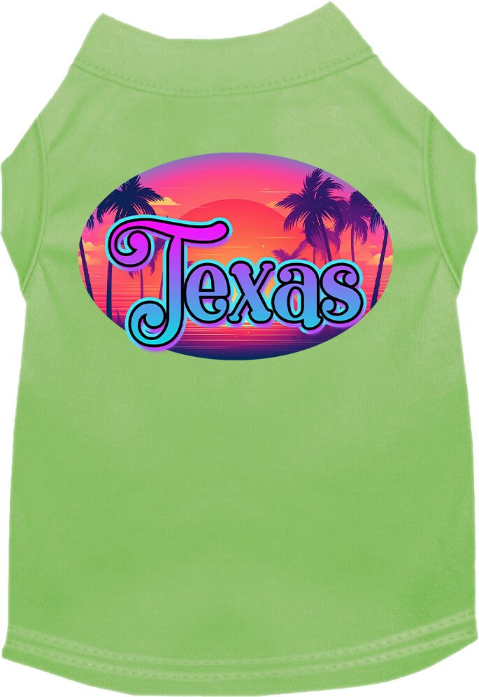 Pet Dog & Cat Screen Printed Shirt for Small to Medium Pets (Sizes XS-XL), "Texas Classic Beach"-3