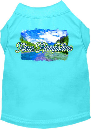 Pet Dog & Cat Screen Printed Shirt for Medium to Large Pets (Sizes 2XL-6XL), "New Hampshire Summer"-4