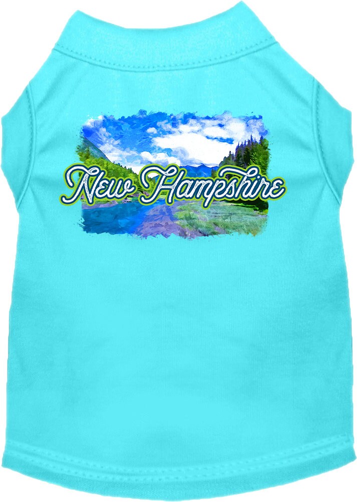 Pet Dog & Cat Screen Printed Shirt for Medium to Large Pets (Sizes 2XL-6XL), "New Hampshire Summer"-4