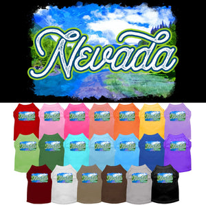 Pet Dog & Cat Screen Printed Shirt for Medium to Large Pets (Sizes 2XL-6XL), "Nevada Summer"-0