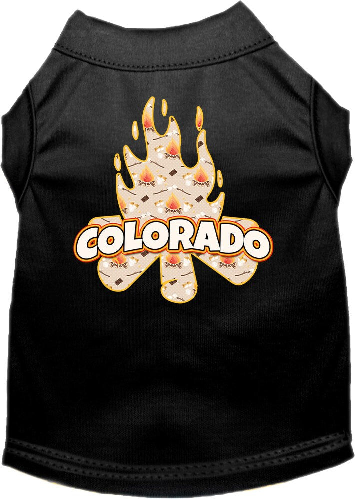 Pet Dog & Cat Screen Printed Shirt for Medium to Large Pets (Sizes 2XL-6XL), "Colorado Around The Campfire"-4